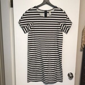 NEW Lole Black White Stripe Dress. M